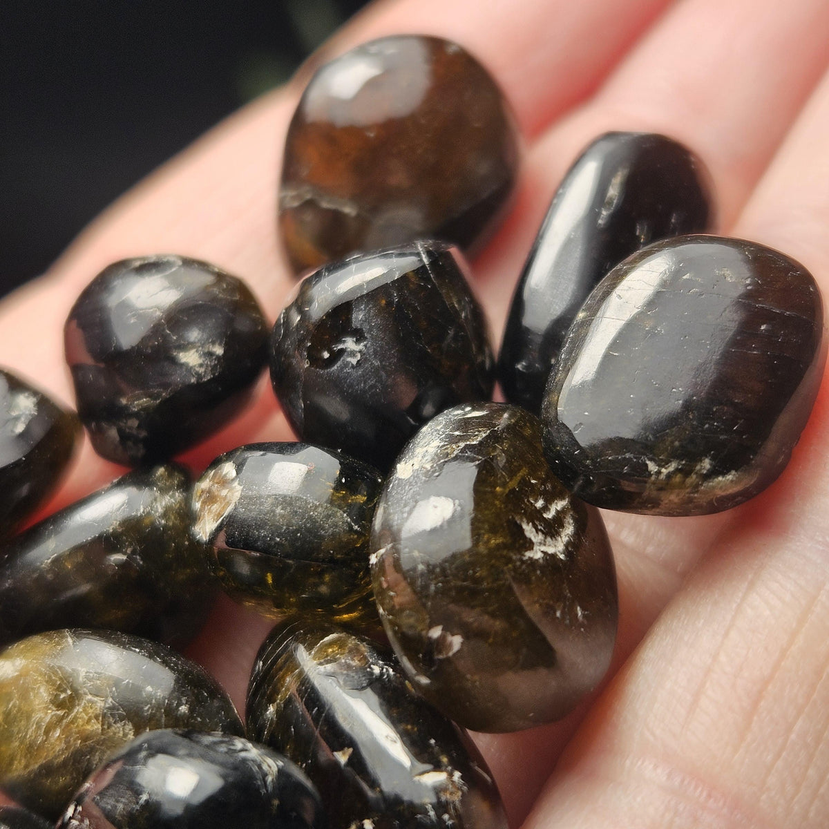 Cognac Tourmaline Crystal, Polished Dravite