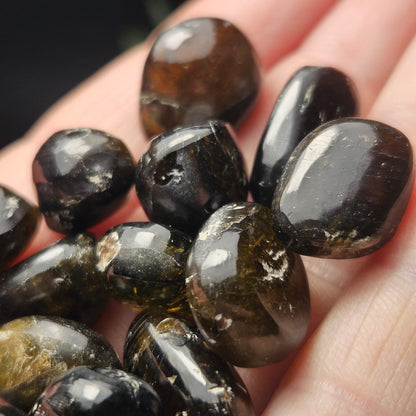Cognac Tourmaline Crystal, Polished Dravite