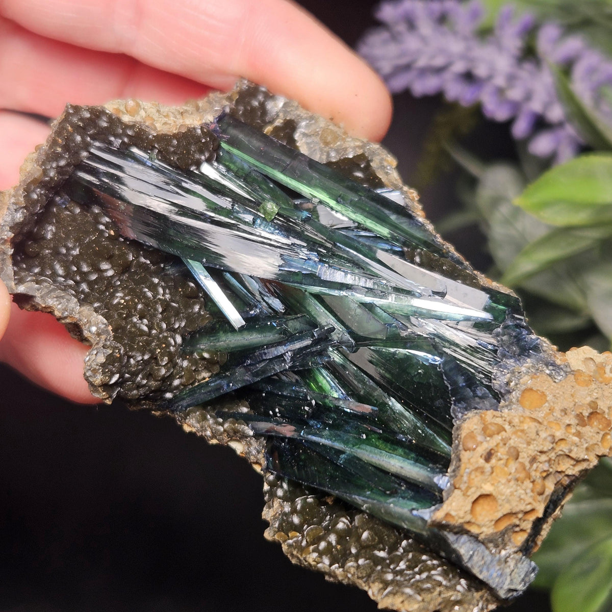 Vivianite Crystal Cluster Specimen 100.67g