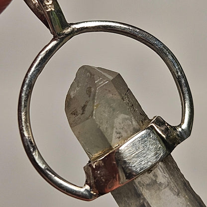Ajoite in Quartz Crystal Pendant from South Africa