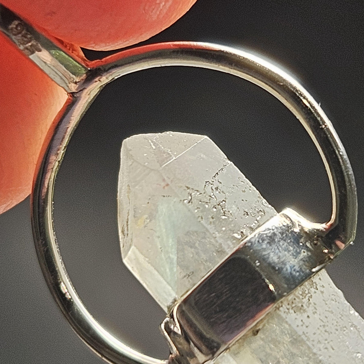 Ajoite in Quartz Crystal Pendant from South Africa