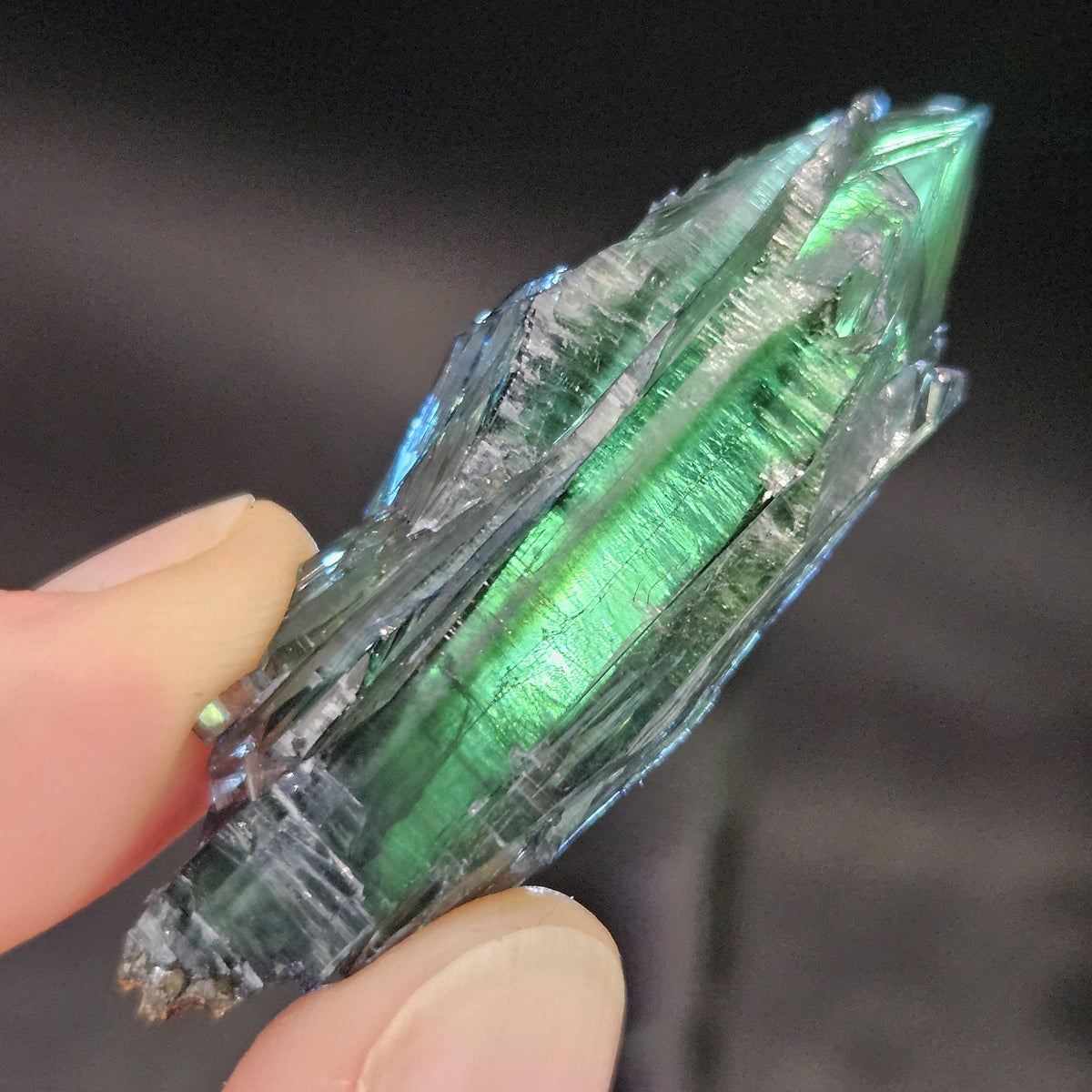 AAA Vivianite Crystal Specimen 10.41g, Terminated Vivianite Crystal, Raw Blue