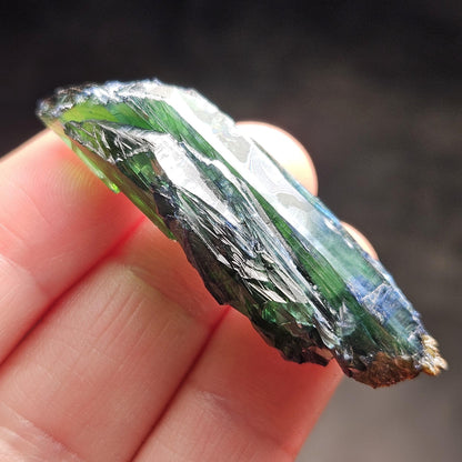 AAA Vivianite Crystal Specimen 10.41g, Terminated Vivianite Crystal, Raw Blue