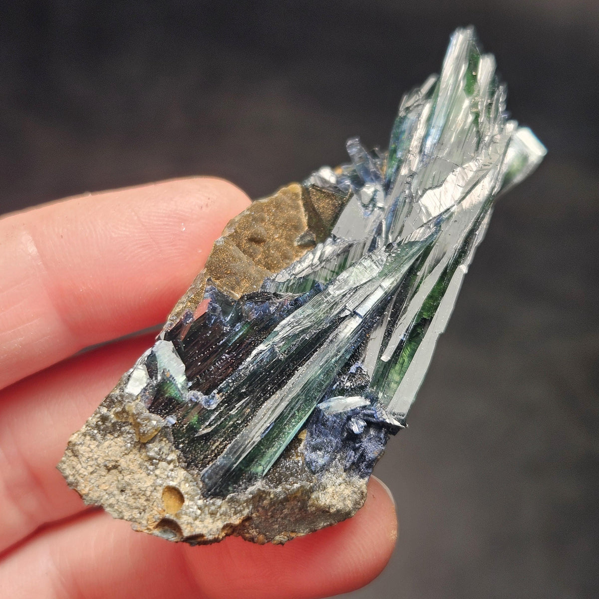 Vivianite Crystal Cluster 37.04g, Vivianite Specimen, Raw Blue