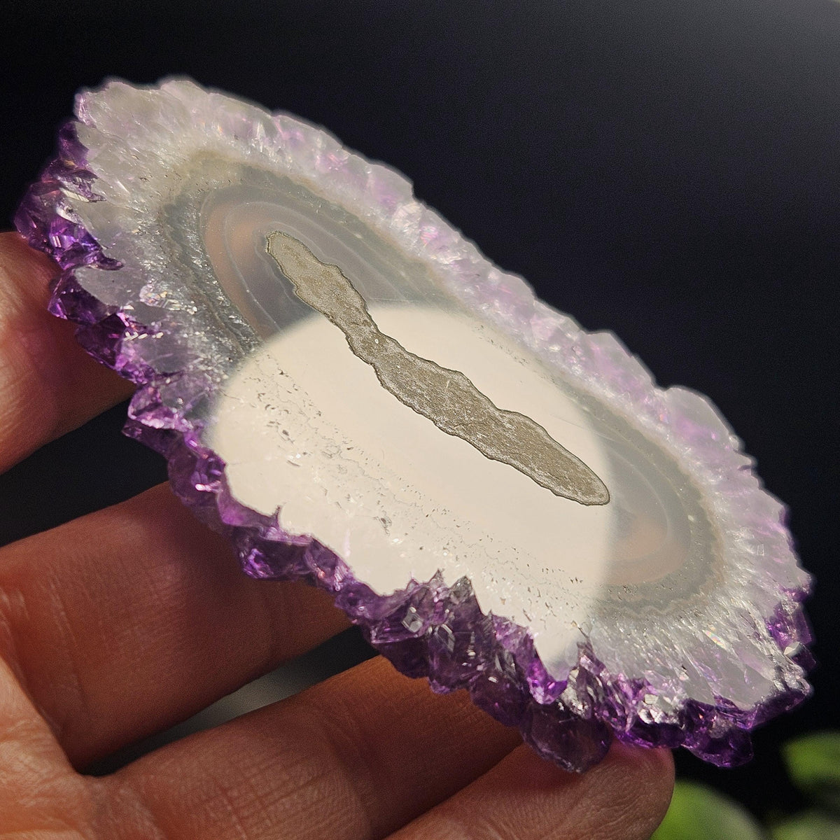 AAA Uruguay Amethyst Stalactite Slice (75 x 55mm)