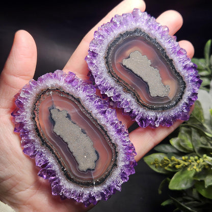 AAA Uruguay Amethyst Stalactite Slice (75 x 55mm)