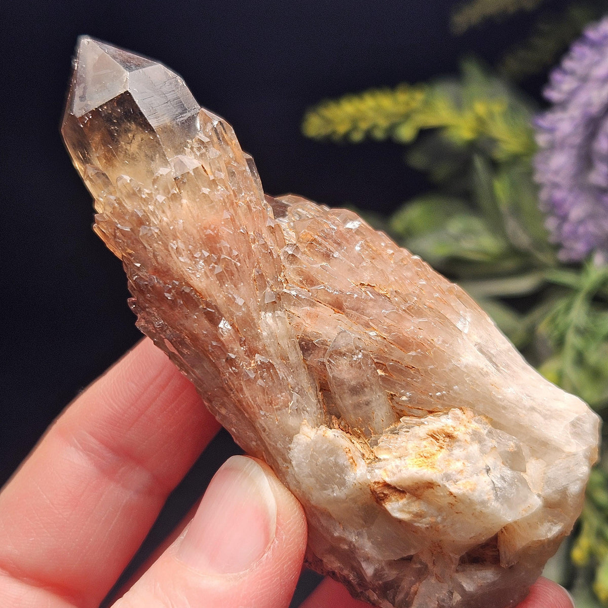 Kundalini Congo Citrine Quartz Cluster 93.58g, Smoky Citrine Crystal