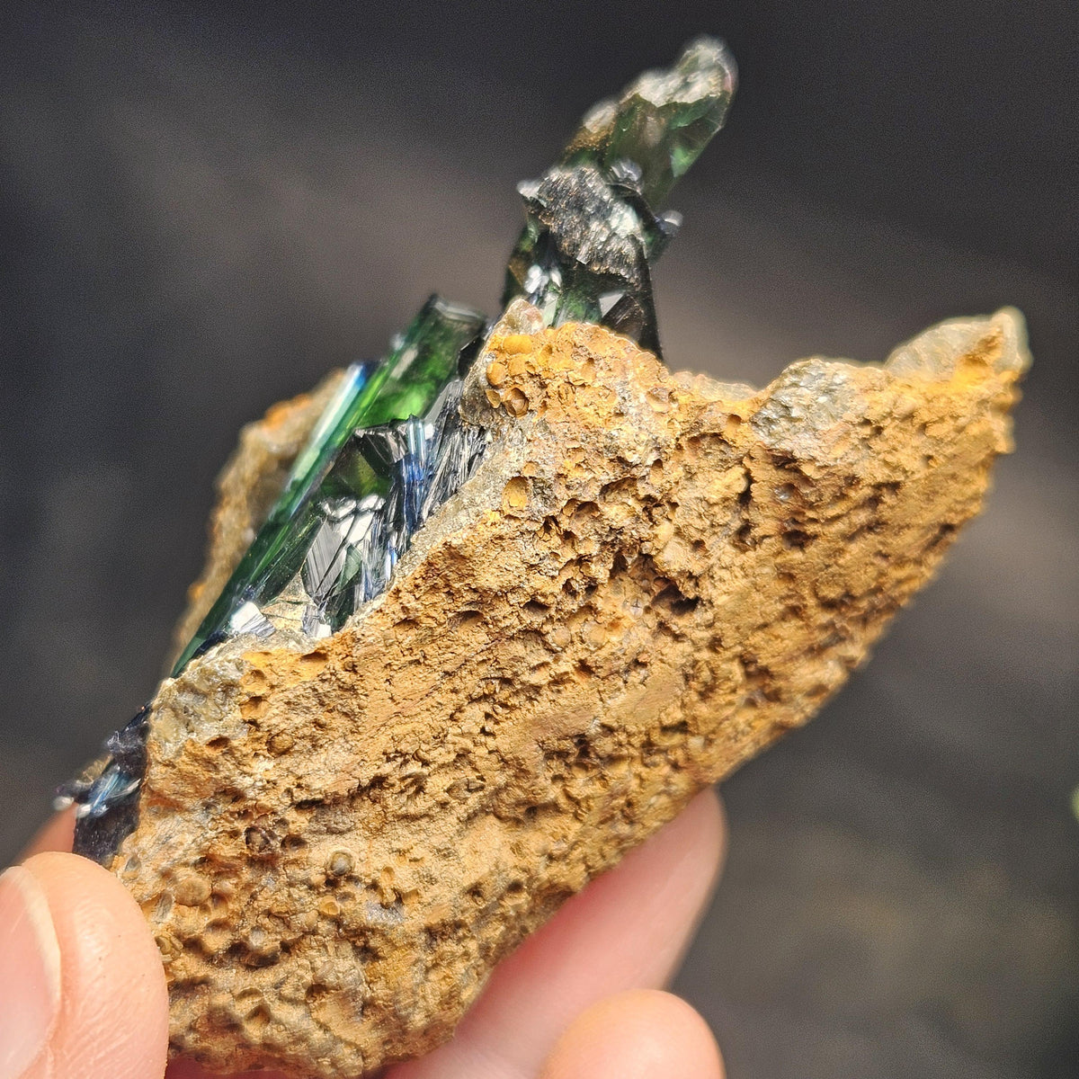 Vivianite Crystal Cluster 106.16g, Vivianite Specimen, Raw Blue
