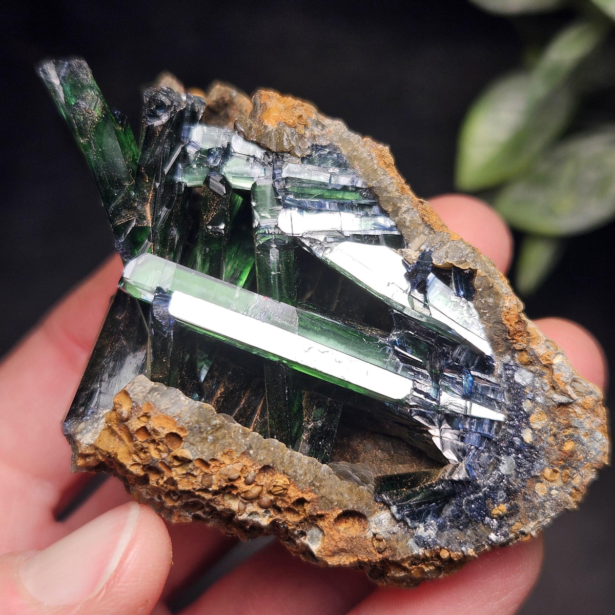 Vivianite Crystal Cluster 106.16g, Vivianite Specimen, Raw Blue