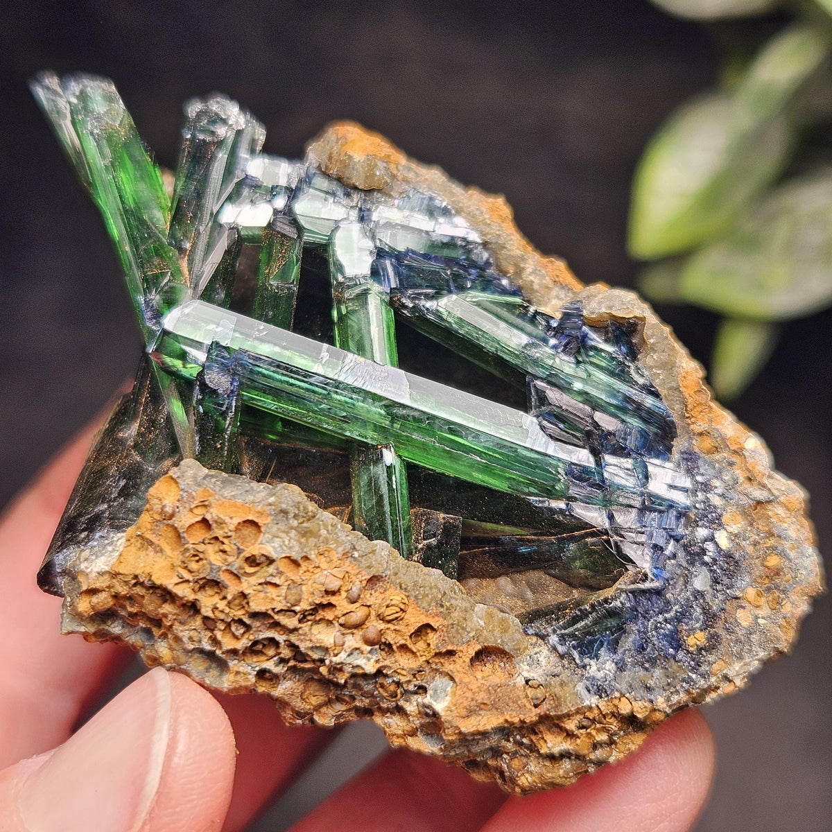 Vivianite Crystal Cluster 106.16g, Vivianite Specimen, Raw Blue