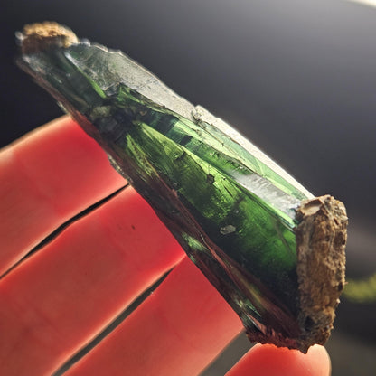 Vivianite Crystal Specimen 22.78g, AAA Terminated Vivianite Crystal, Raw Blue