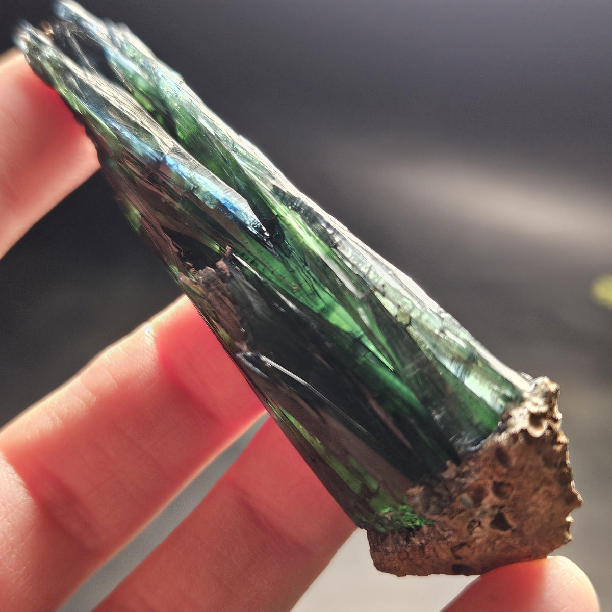 Vivianite Crystal Specimen 22.78g, AAA Terminated Vivianite Crystal, Raw Blue