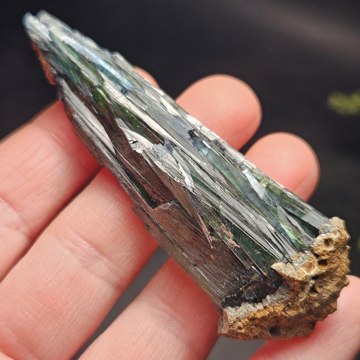 Vivianite Crystal Specimen 22.78g, AAA Terminated Vivianite Crystal, Raw Blue