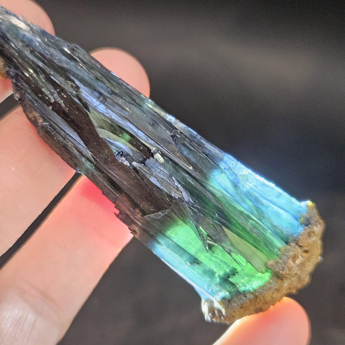 Vivianite Crystal Specimen 22.78g, AAA Terminated Vivianite Crystal, Raw Blue