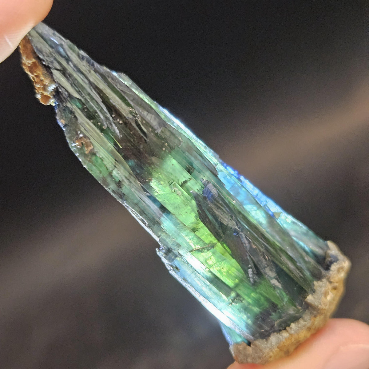 Vivianite Crystal Specimen 22.78g, AAA Terminated Vivianite Crystal, Raw Blue