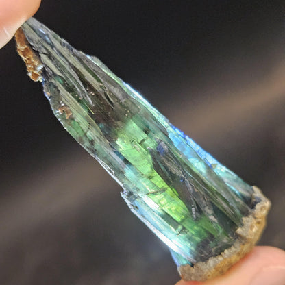 Vivianite Crystal Specimen 22.78g, AAA Terminated Vivianite Crystal, Raw Blue