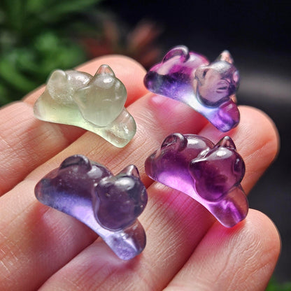 Mini Crystal Cat Carving