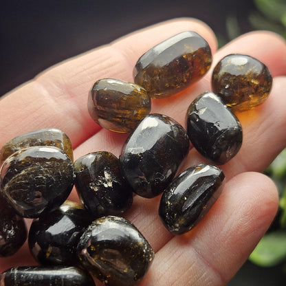 Cognac Tourmaline Crystal, Polished Dravite