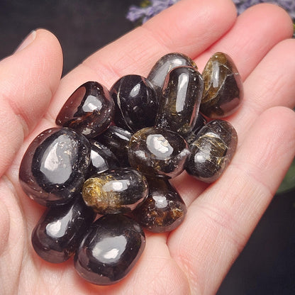 Cognac Tourmaline Crystal, Polished Dravite