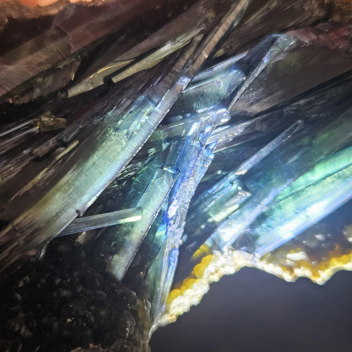 Vivianite Crystal Cluster Specimen 100.67g