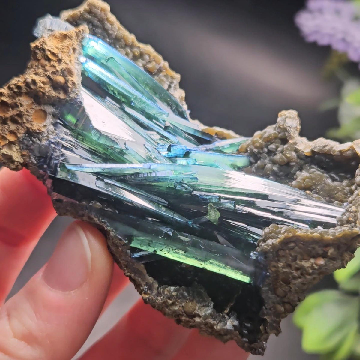 Vivianite Crystal Cluster Specimen 100.67g