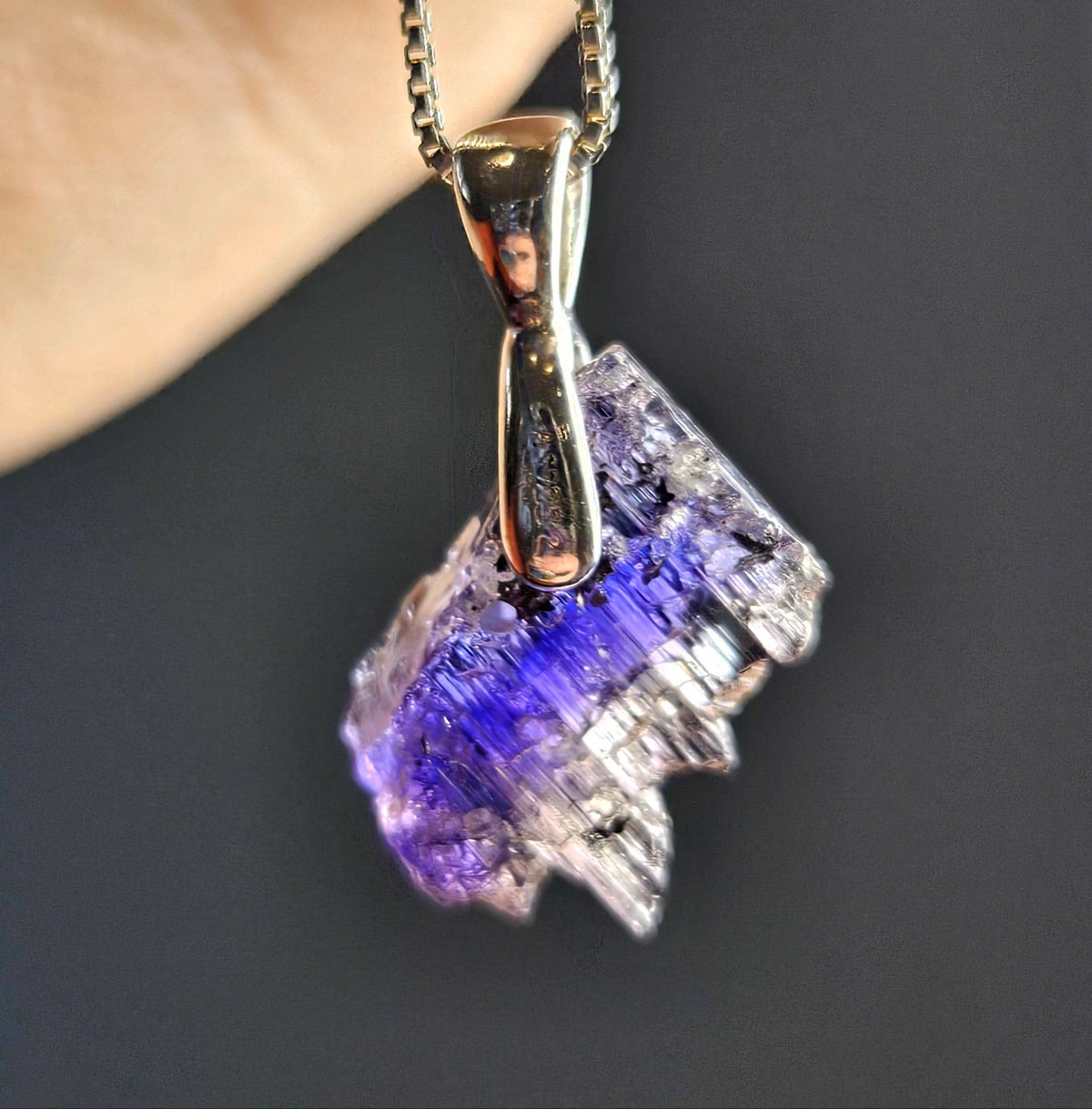 Natural Tanzanite Pendant in Sterling Silver