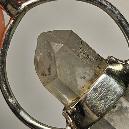 Ajoite in Quartz Crystal Pendant from South Africa