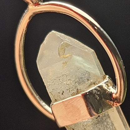Ajoite in Quartz Crystal Pendant from South Africa
