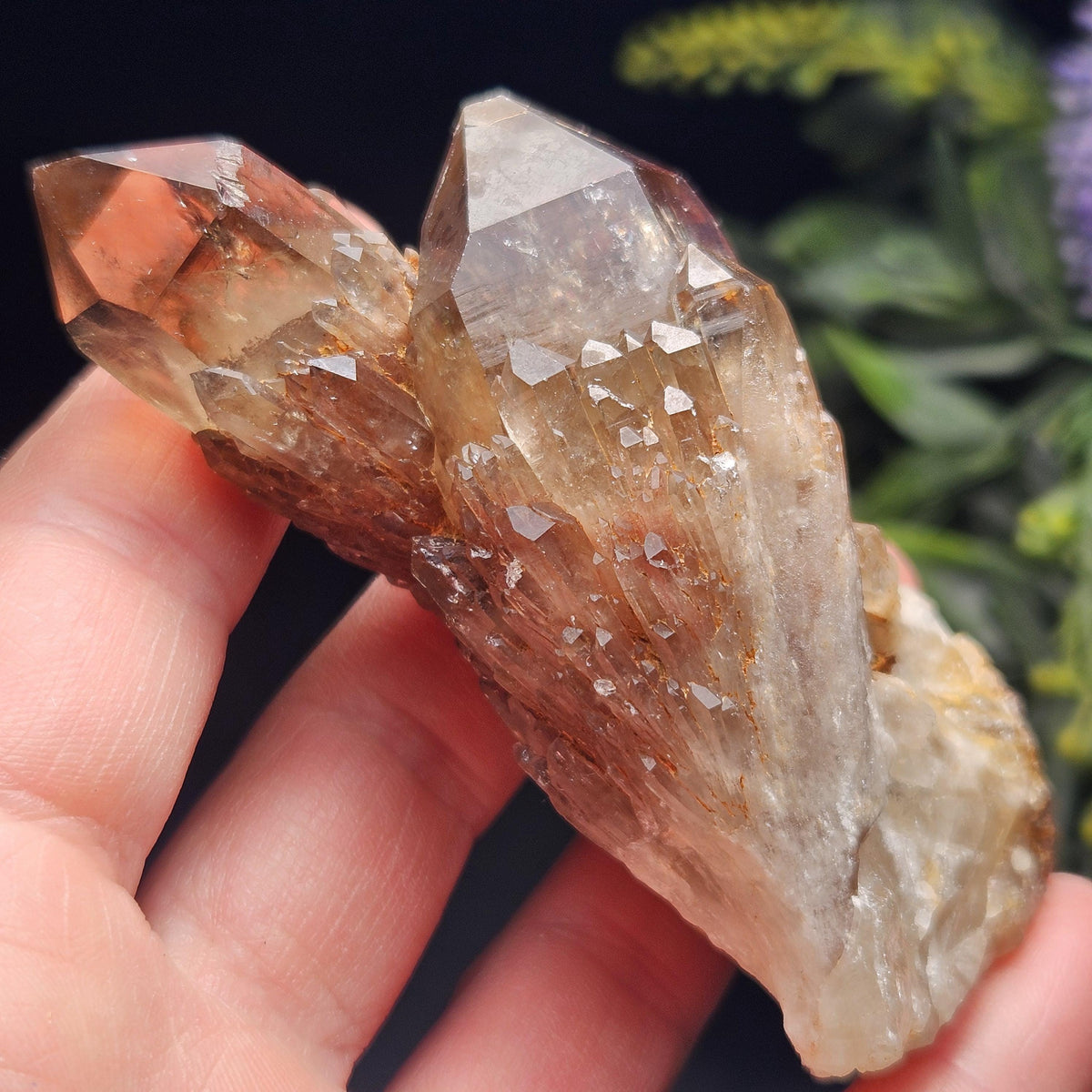 Kundalini Congo Citrine Quartz Cluster 93.58g, Smoky Citrine Crystal