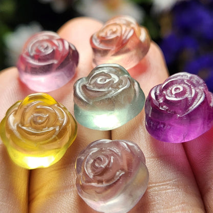 Mini Gemstone Rose Carving
