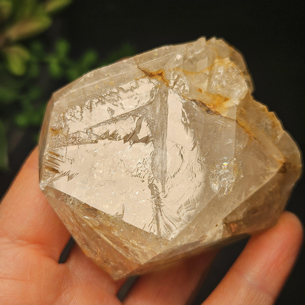 Skeletal Herkimer Diamond Quartz with Rainbow Inclusions 162.22g