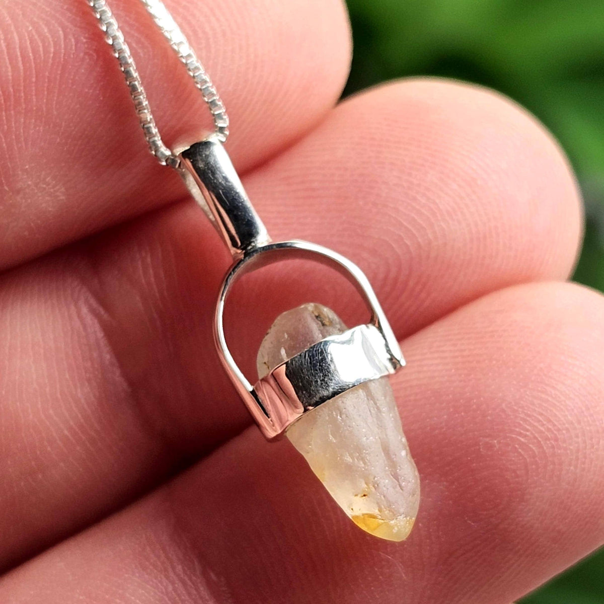 Sri Lanka Sapphire Pendant, OLD STOCK Bicolor Sapphire Crystal Necklace