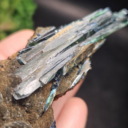 Vivianite Crystal Cluster 144.18g, Vivianite Specimen, Raw Blue