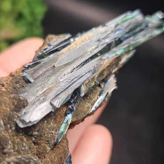 Vivianite Crystal Cluster 144.18g, Vivianite Specimen, Raw Blue