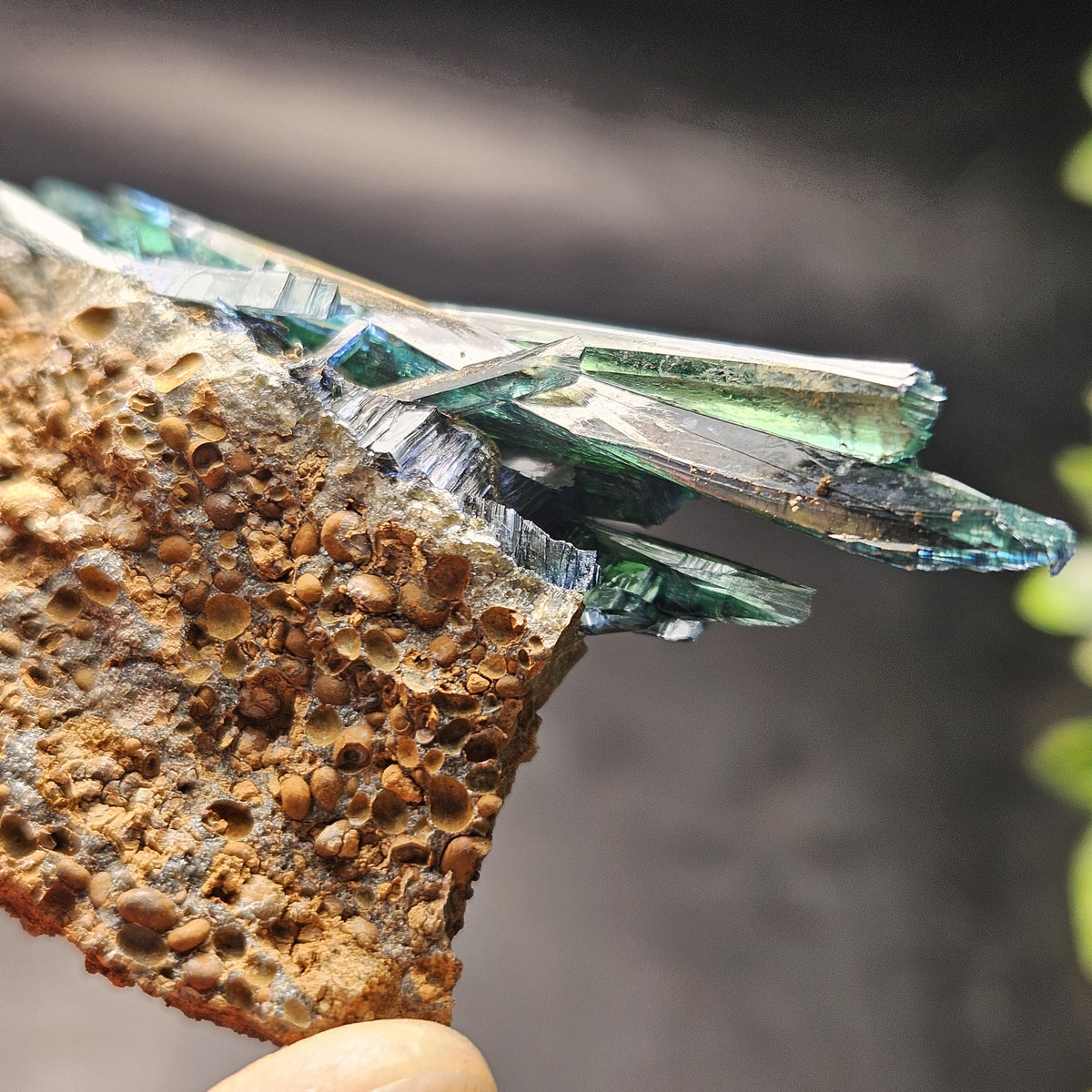 Vivianite Crystal Cluster 144.18g, Vivianite Specimen, Raw Blue