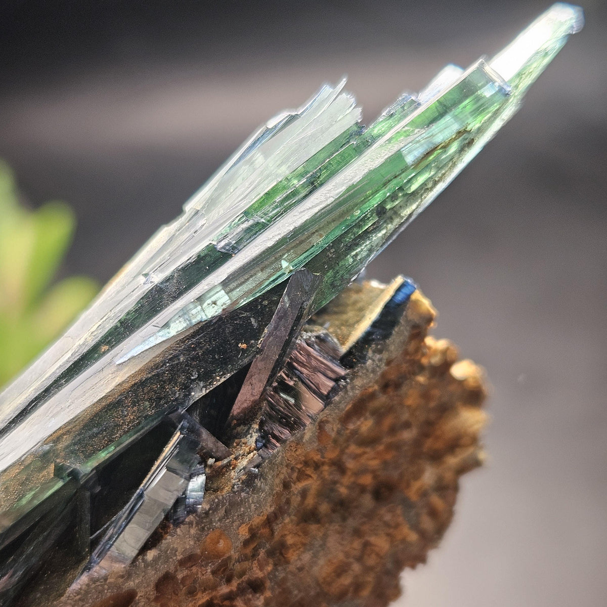 Vivianite Crystal Cluster 144.18g, Vivianite Specimen, Raw Blue