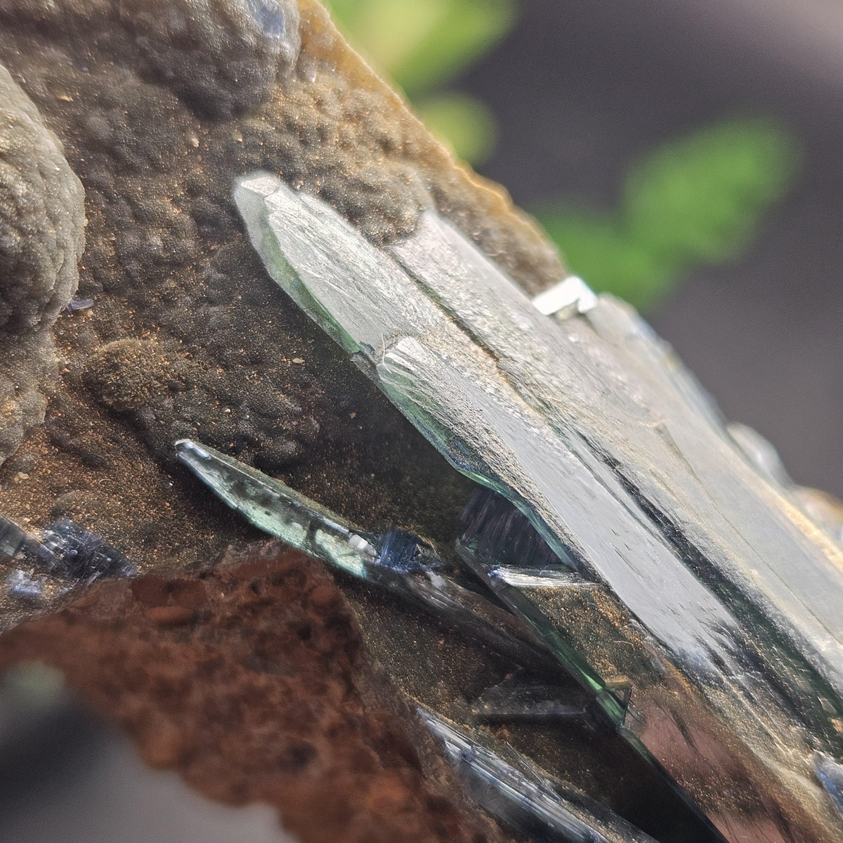 Vivianite Crystal Cluster 144.18g, Vivianite Specimen, Raw Blue