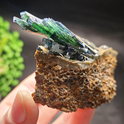 Vivianite Crystal Cluster 144.18g, Vivianite Specimen, Raw Blue