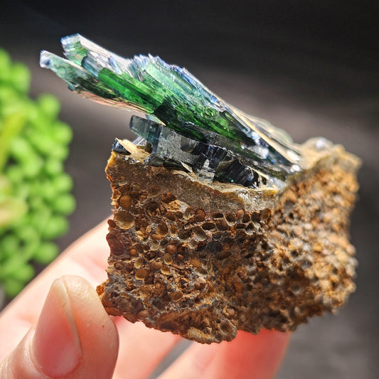 Vivianite Crystal Cluster 144.18g, Vivianite Specimen, Raw Blue