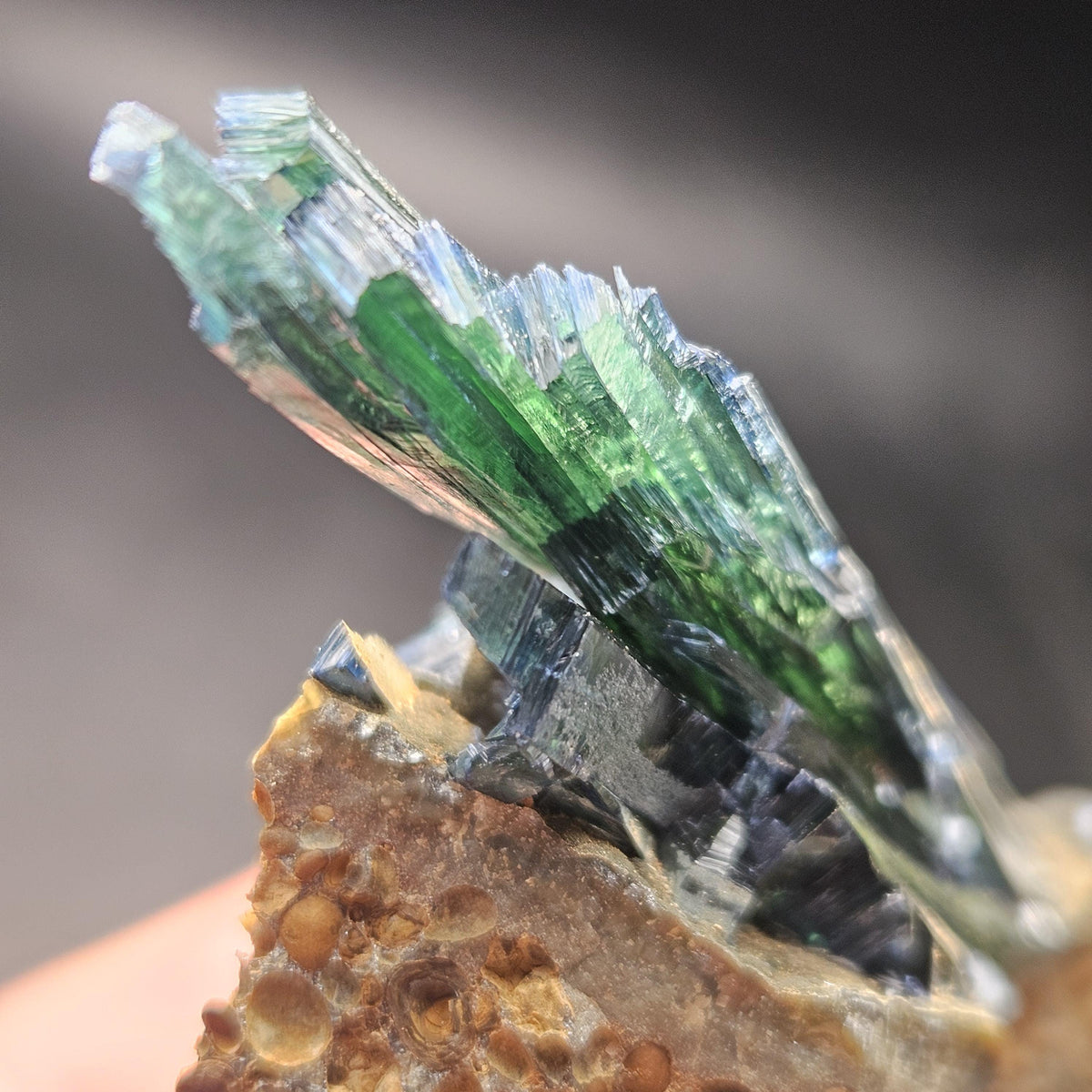 Vivianite Crystal Cluster 144.18g, Vivianite Specimen, Raw Blue