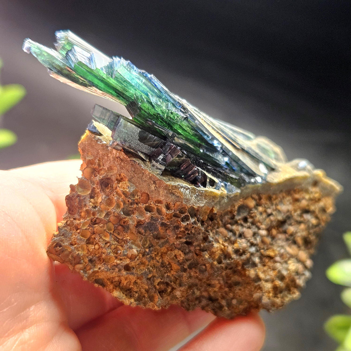Vivianite Crystal Cluster 144.18g, Vivianite Specimen, Raw Blue