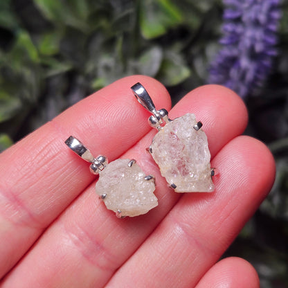 Phenacite Crystal Pendant, Nigerian Phenakite Specimen Pendant