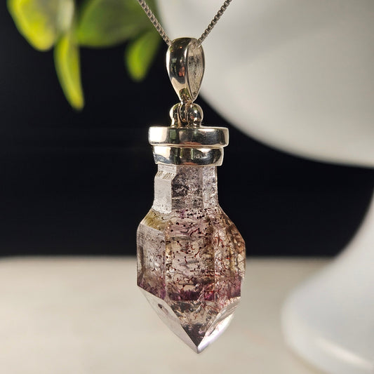 Shangaan Amethyst & Lepidocrocite Pendant ~ 45x13mm