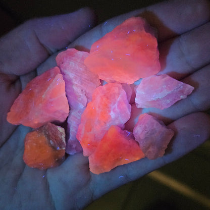 Ultraviolet Hackmanite Crystals, AA Grade