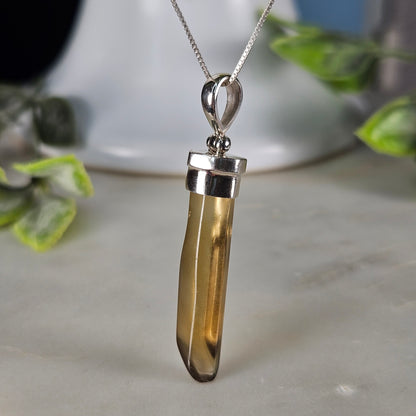 Congo Natural Citrine Pendant 45x9mm