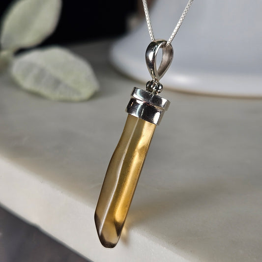Congo Natural Citrine Pendant 45x9mm