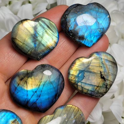 Labradorite Heart