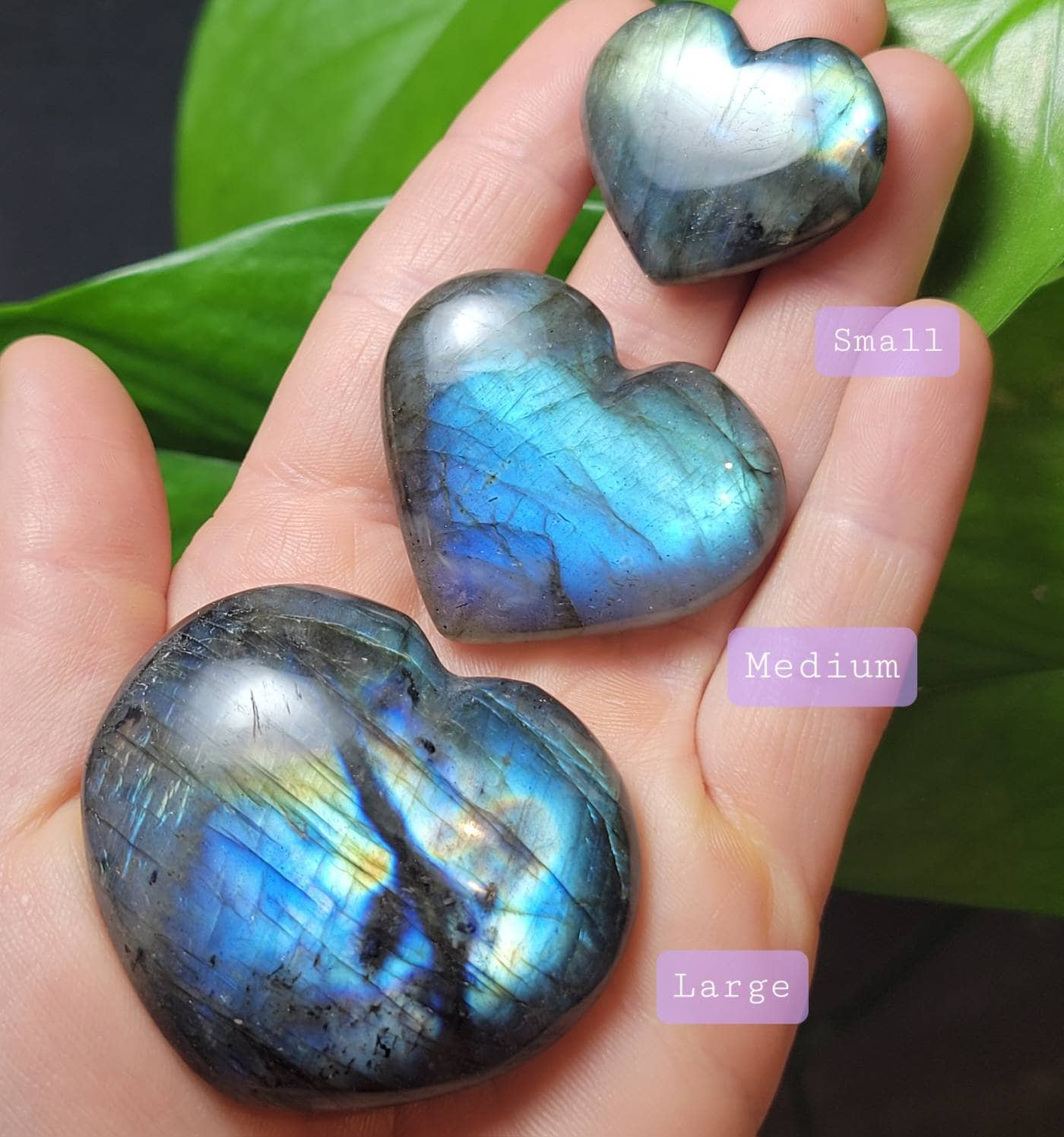 Labradorite Heart