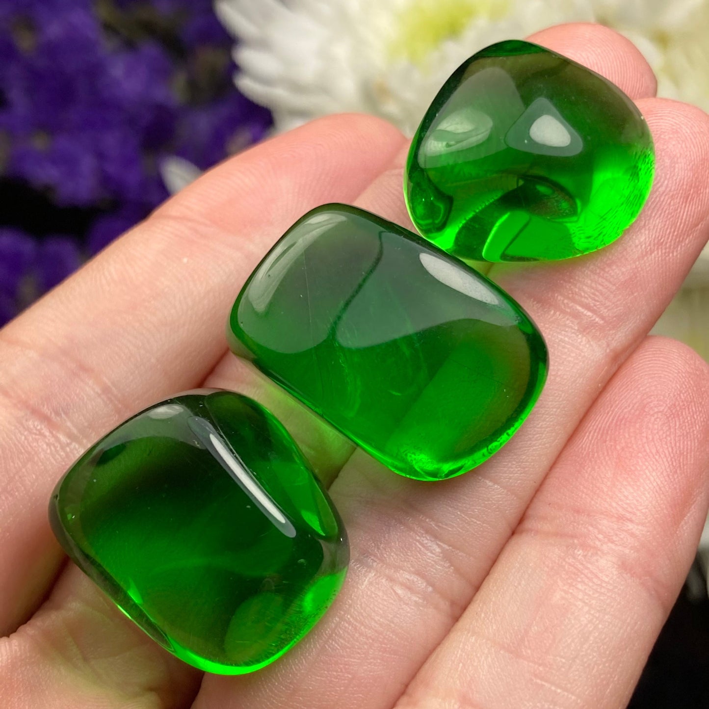 Green Obsidian Tumbled