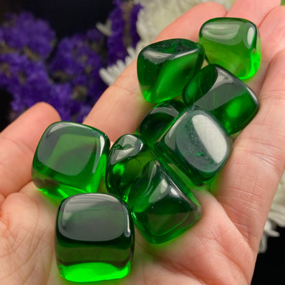 Green Obsidian Tumbled